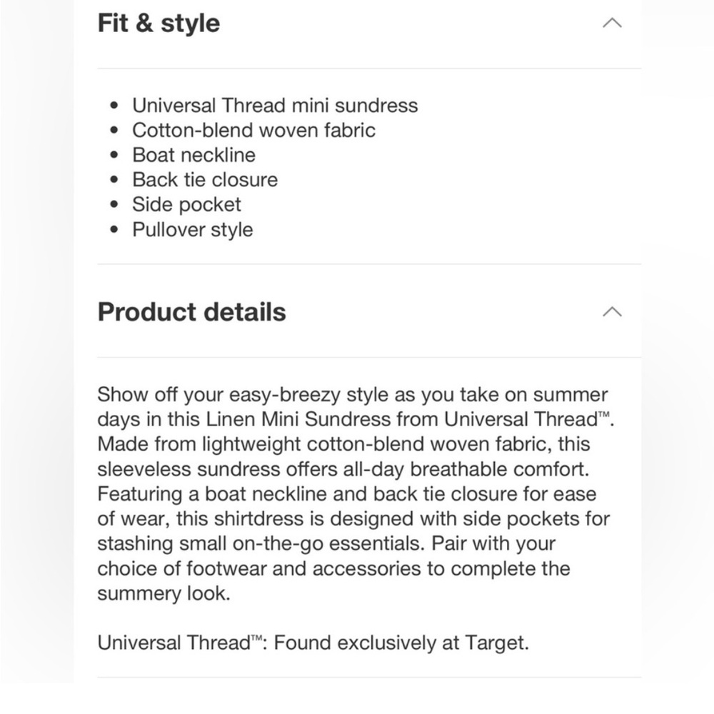 Universal Thread Women's Linen Mini Sundress - Picture 6 of 6